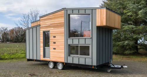 Contemporary tiny house maximizes interior space with "upside-down" layout
