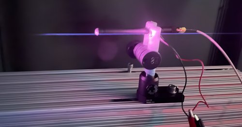 Lightsaber-like plasma beam antenna is tuned by laser