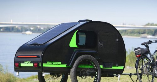 Fat-tire teardrop ebike camper explores the world via road and dirt