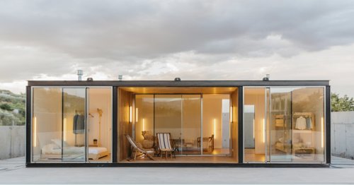 Tini glass house gets a size increase to fit family of three