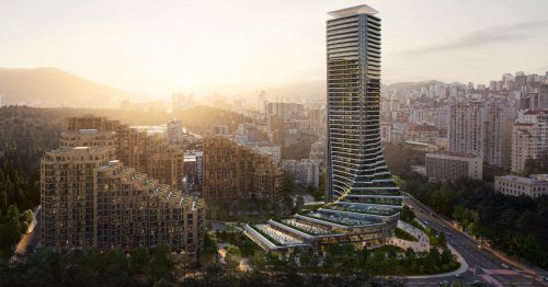 Extraordinary terraced tower twists as it rises to provide outdoor space