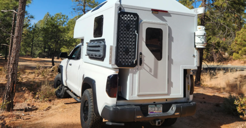 750-lb truck camper is a honeycomb habitat adaptable to off-grid kings