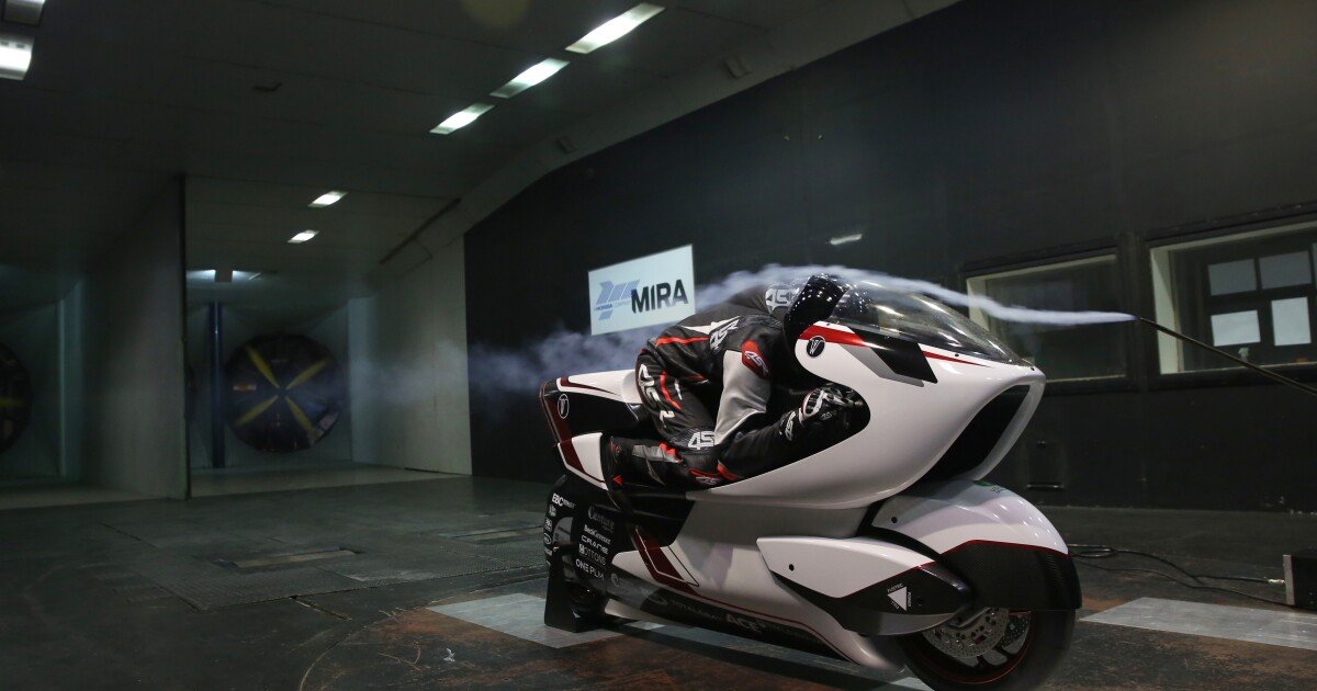 "World's fastest electric motorcycle" uses radical big hole technology