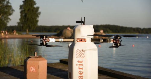 "Flying milk can" drones to start drop-delivering food in Sweden