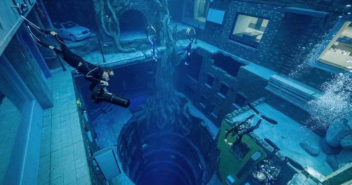 World's deepest pool plunges divers into a sunken city in Dubai