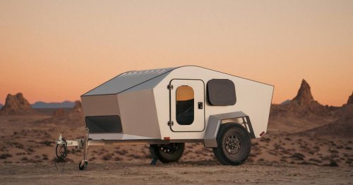 Sub-$10K Polydrops trailer sheds lines and weight to boost EV camping