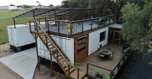Three 40-ft shipping containers used to create one extraordinary home