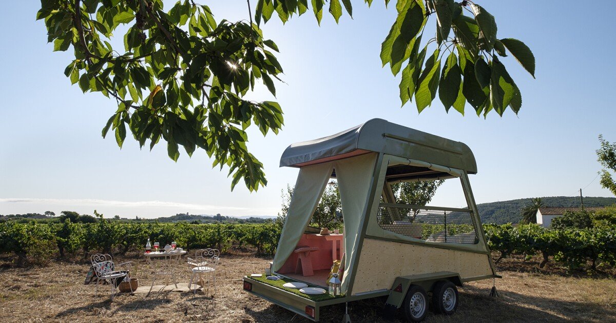 Tiny glamping shelter can hit the road and run off-the-grid