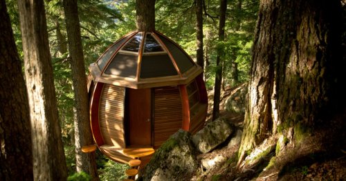 HemLoft treehouse is a quiet forest retreat ... if you can find it