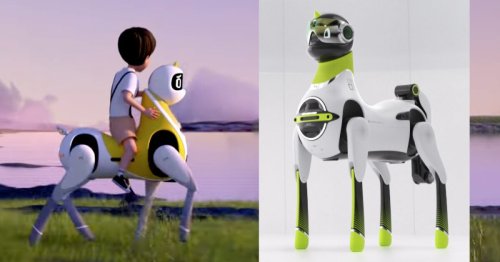 Ride-on Unicorn robot: A quadruped companion for kids