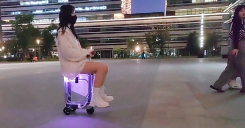 Airwheel ride-on suitcase lets your luggage lug you around