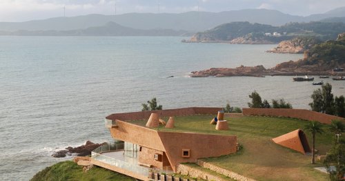 Chinese architects carve event space into a cliffside
