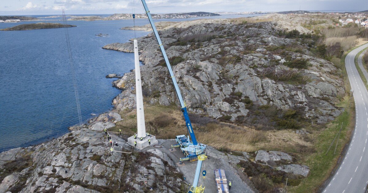 Sweden welcomes its first wooden wind turbine tower