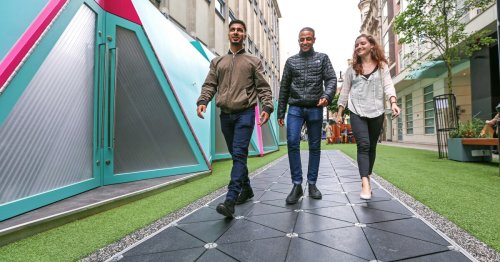 Shoppers in London can turn footsteps into electricity