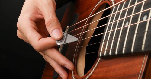Bring your metal chops to life with groovy titanium guitar pick