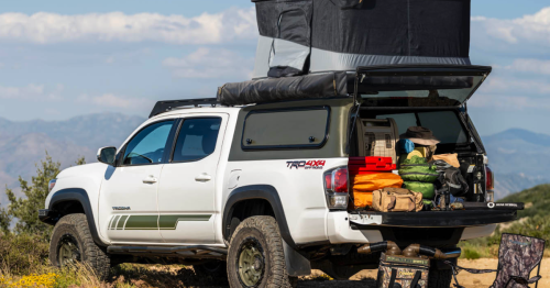 Venturous truck shell holds up to 1,500 lb of camping & adventure gear