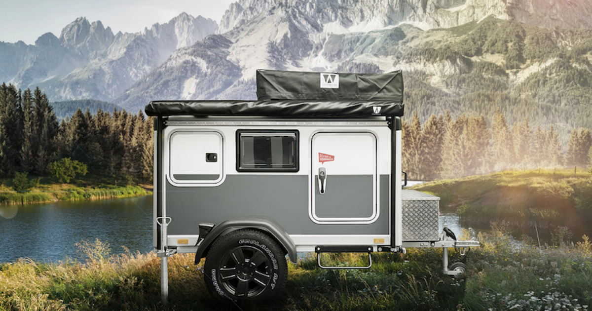 Tiny Cube camper uses trap door to get "mega" with micro-caravanning