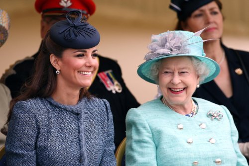 Kate Middleton is watched carefully by the Queen and 