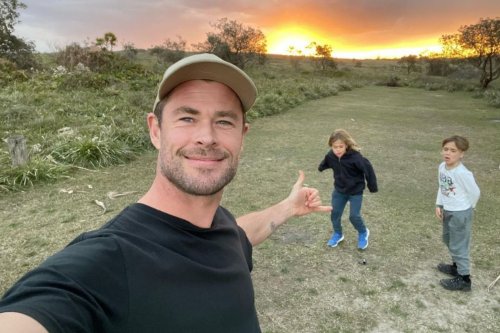 Chris Hemsworth’s adorable holiday snaps.