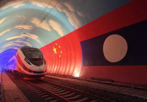 Dream of Lao people coming true as bullet train for China-Laos railway arrives in Vientiane