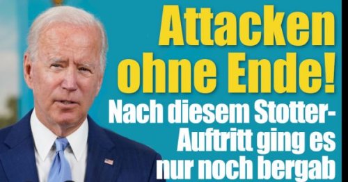 Joe Biden News: Attacken ohne Ende! Nach DIESEM Stotter-Auftritt ging es bergab