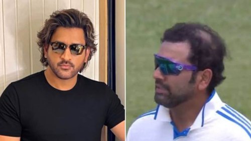 Dhoni at 42 vs Rohit Sharma at 36: Memes Galore As Fans Fall For MSD's New Hairstyle