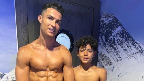 Cristiano Ronaldo And His Son Flaunt Shredded Abs in a Viral Shirtless Picture on Instagram