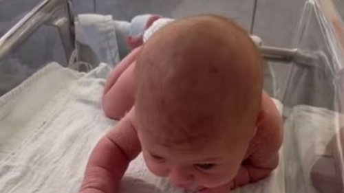 Watch: Newborn Lifts Head And Crawls 3 Days After Birth Leaving US Mom Shocked