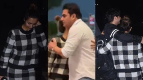 Malaika Arora in Tears, Hugs Ex Arbaaz Khan As Son Arhaan Khan Leaves India; Video Goes Viral