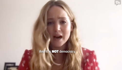 Histrionic Jennifer Lawrence: ‘Radical’ GOP ‘Dismantling Americans’ Rights to Vote’