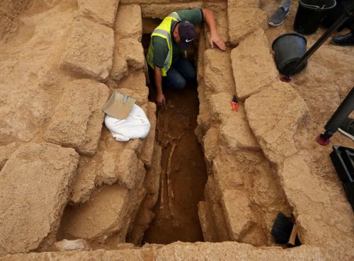 Archaeologists find largest cemetery discovered in Gaza and rare lead sarcophogi