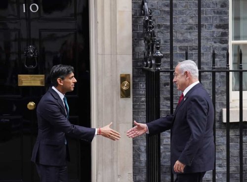 Protests as Sunak welcomes under-fire Israeli PM Netanyahu to Downing Street
