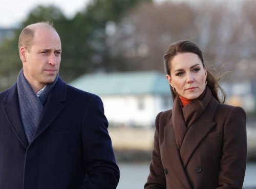 William and Kate shiver in cold weather at threatened Boston waterfront