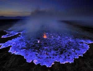 Ethiopia's blue volcano burns deadly sulphuric gas