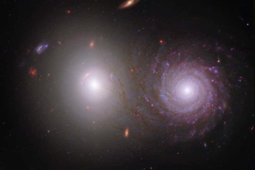 JWST and Hubble teamed up to take a stunning image of two galaxies