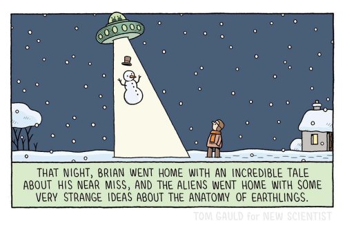 Tom Gauld on a near miss with aliens