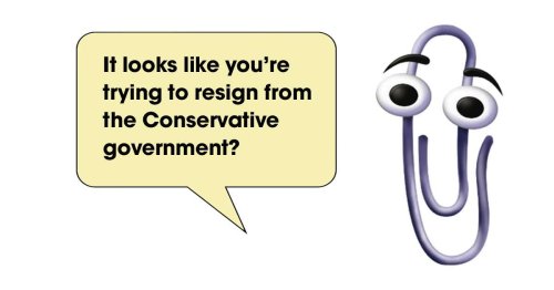 Microsoft unveils "Resign from the Conservative government" Word template