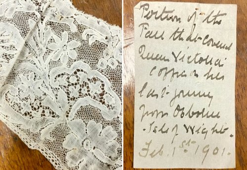 White Lace Shroud Believed to Have Covered Queen Victoria's Coffin Found