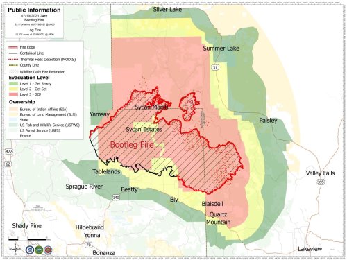 bootleg oregon fire map bootleg oregon fire map