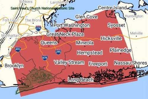 New York Map Shows Areas Threatened by Flash Floods