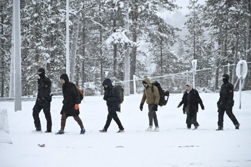Refugees Fleeing Russia Brave 14 F Freeze to Cross NATO Border on Cycles