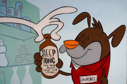 Cambria's Cruise Control Contemporary shows Joey Belardi's cartoon images through March 22
