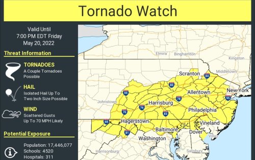 N.J. weather: Tornado watch issued for 13 N.J. counties as severe thunderstorm threat increases