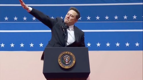 Oops. Man making Nazi salute from Musk Cybertruck forgets his contact info is on the car