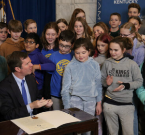 Gov. Beshear signs proclamation at state Capitol making February Gifted Education Month in Kentucky