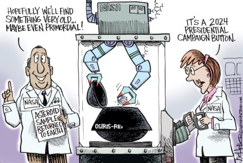 Joe Heller: Cartoonist on week’s news — Asteroid, Menendez, fall shows, writers strike, newspapers