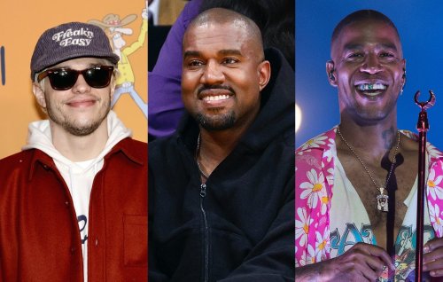 Kanye West throws shade at Pete Davidson and Kid Cudi with fake New York Times headline