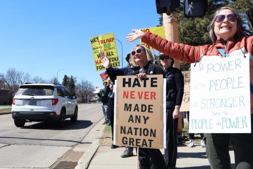 About 300 protesters participate in ‘No Kings’ protest at Capitol in Bismarck