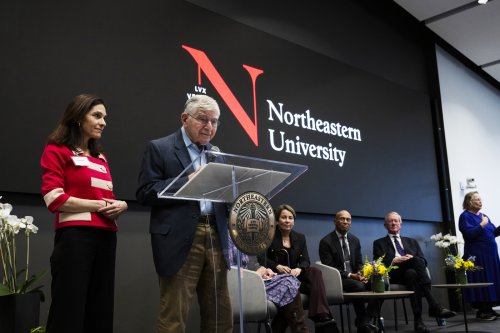 ‘An example of stewardship, integrity and honesty.’ Mike Dukakis celebrated by governors, Northeastern community