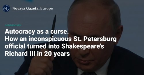 Autocracy as a curse - How an inconspicuous St. Petersburg official turned into Shakespeare's Richard III in 20 years